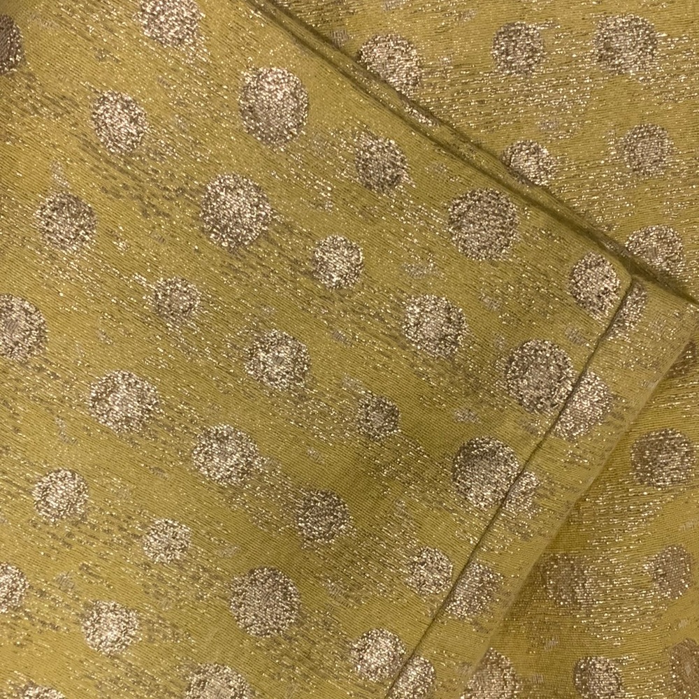 Loft Gold & Yellow Metallic Polka Dot Mini Pleated Skirt 2 - Picture 4 of 7